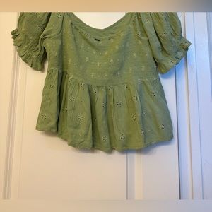 Green blouse